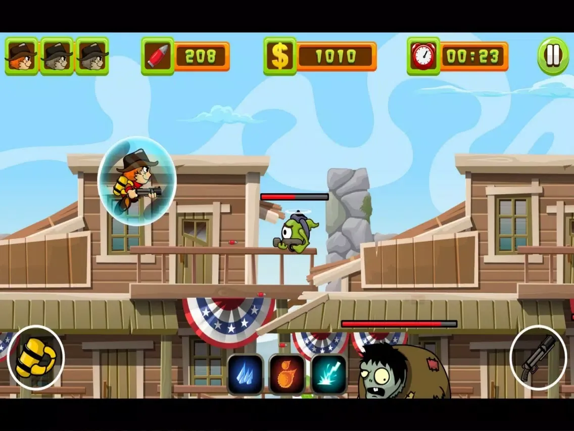 Tangkapan skrin Metal Hero Attack Zombie iPad 