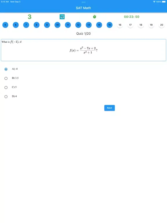 Capturas de pantalla de SAT-MATH iPad 