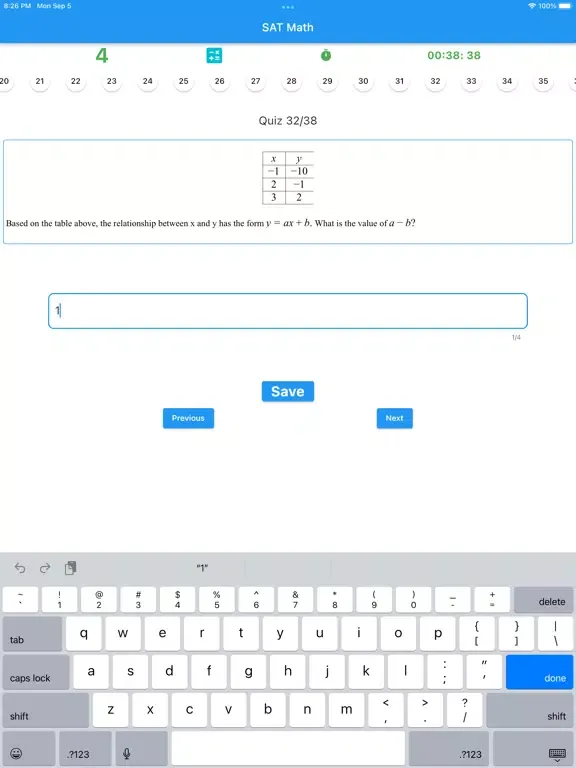 Capturas de pantalla de SAT-MATH iPad 