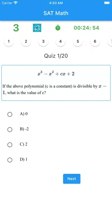 Capturas de pantalla de SAT-MATH