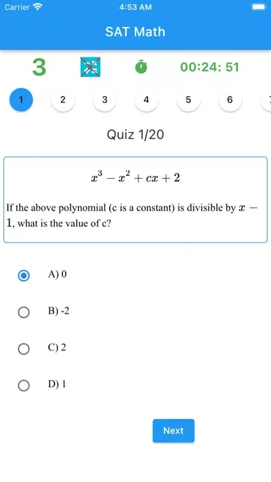 Capturas de pantalla de SAT-MATH