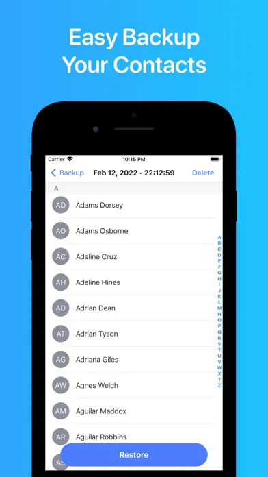 Recent Contacts: Delete, Clean স্ক্রিনশট