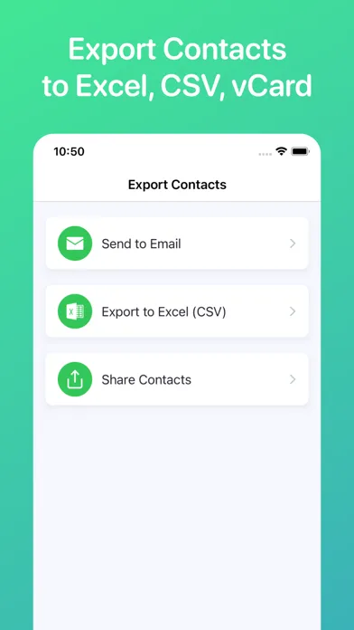 ภาพหน้าจอของ Export Contacts to Excel, CSV