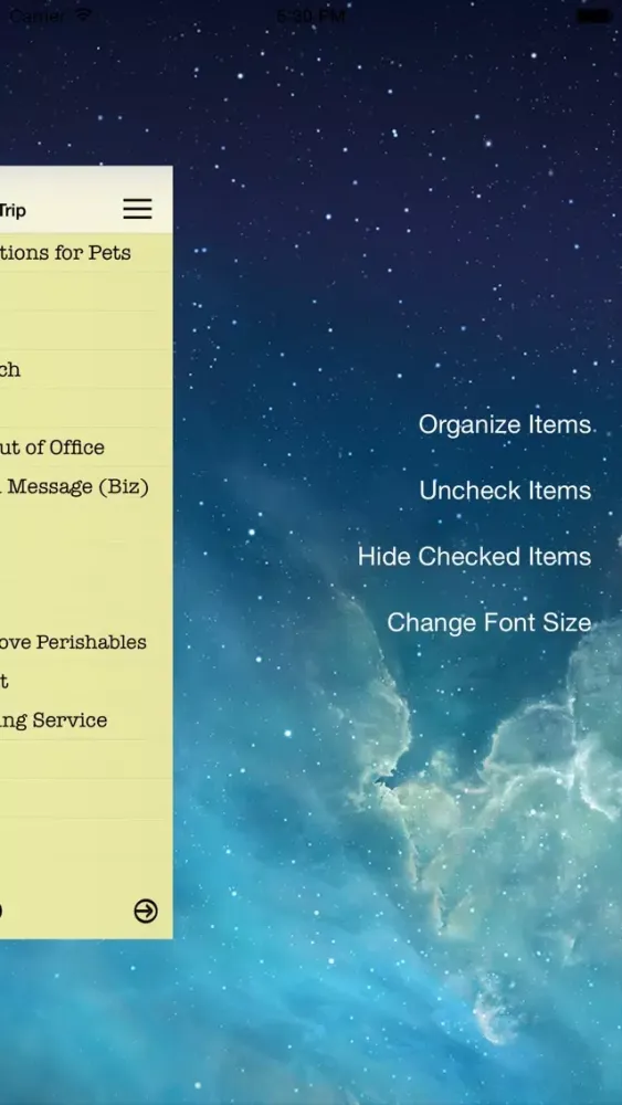 Essential Travel Checklist Screenshots