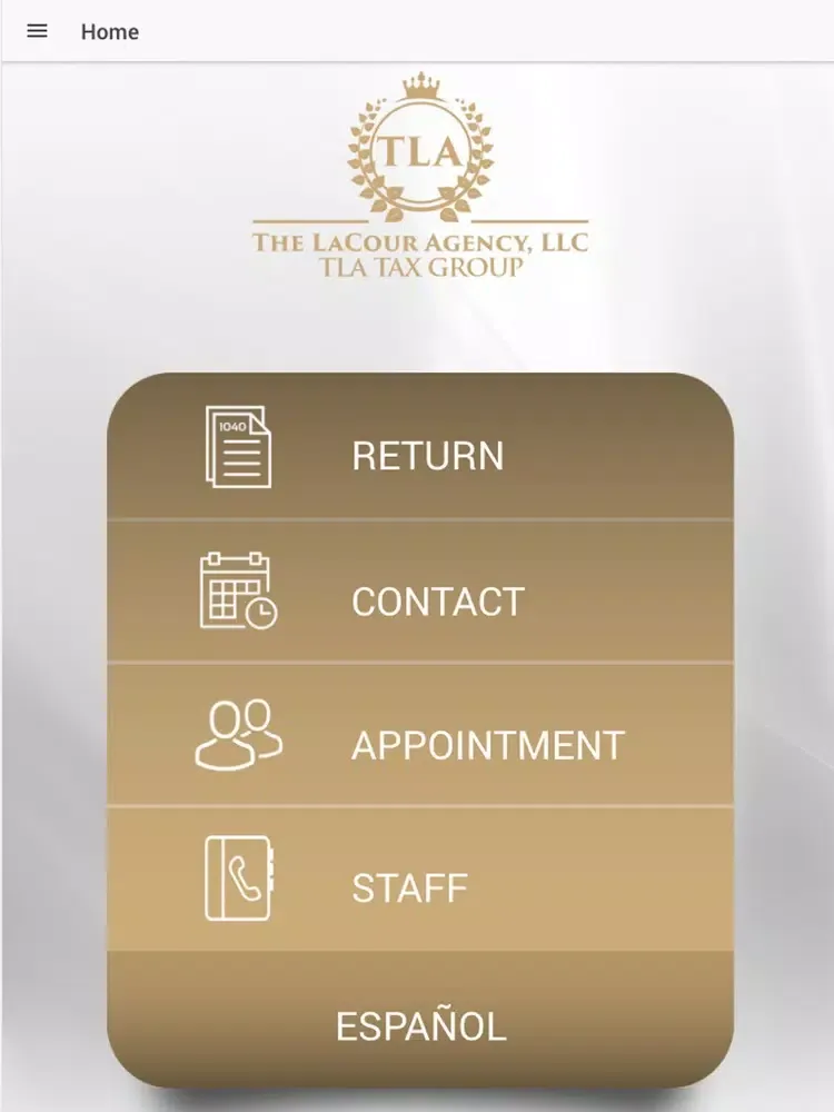 Ảnh chụp màn hình của TLA Tax Group iPad 