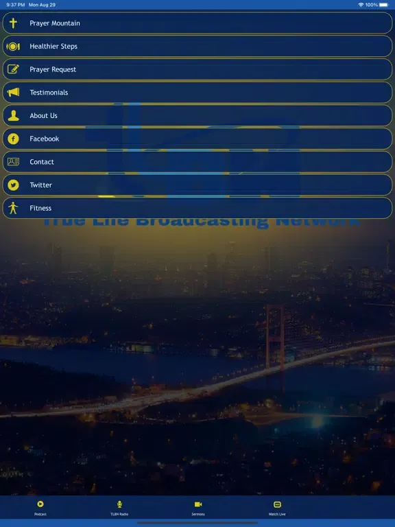 Capturas de tela do TLBN iPad 