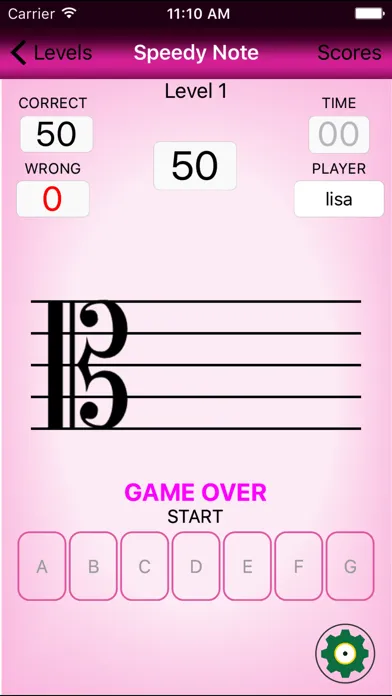 Ảnh chụp màn hình của Speedy Note: Alto Clef
