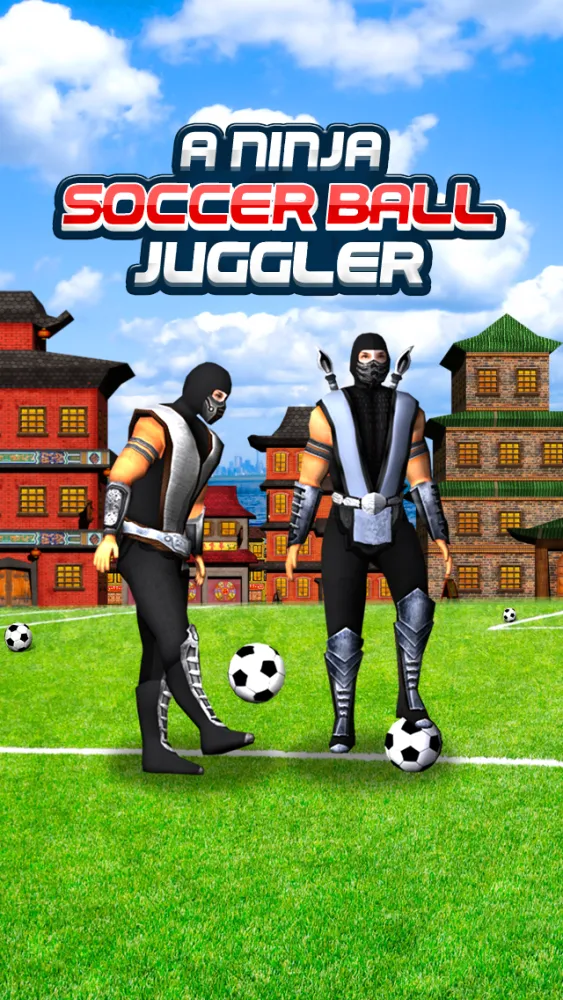 Tangkapan skrin A Ninja Soccer Ball Juggler: Win the FootBall Cup With Big 3D Ninjas Game