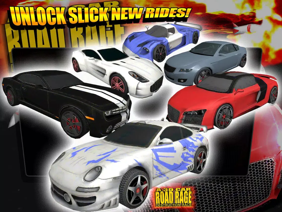 ภาพหน้าจอของ A 3D Car Road Rage Destruction Race Riot Simulator Game iPad 