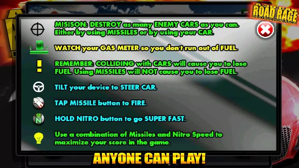 ภาพหน้าจอของ A 3D Car Road Rage Destruction Race Riot Simulator Game