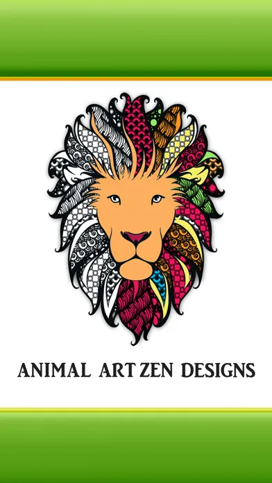 Capturas de tela do Animal Art Zen Designs - Relaxing Coloring Book for Adults