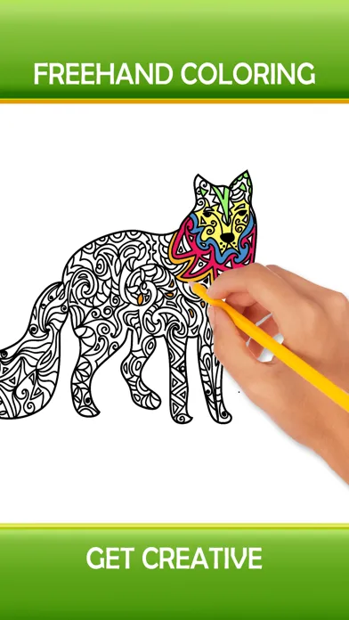 Capturas de tela do Animal Art Zen Designs - Relaxing Coloring Book for Adults