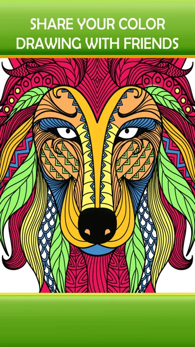 Capturas de tela do Animal Art Zen Designs - Relaxing Coloring Book for Adults