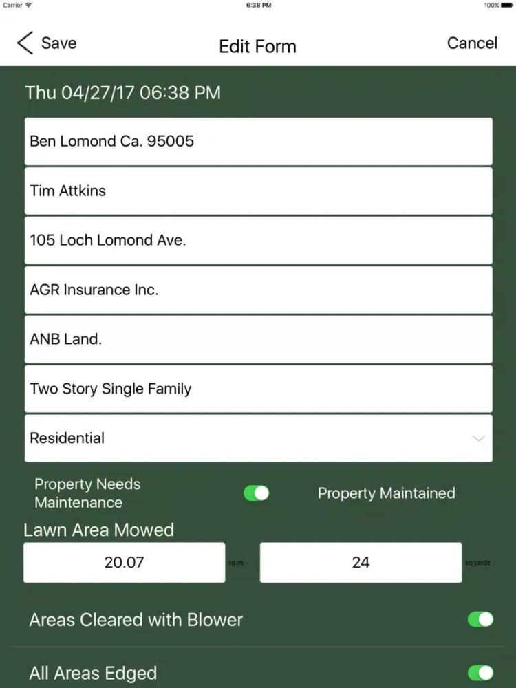 Landscape Maintenance App iPad 应用截图