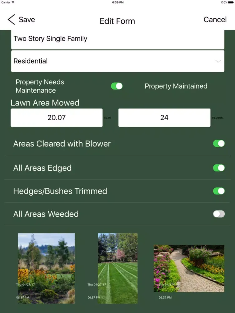 Landscape Maintenance App iPad 应用截图