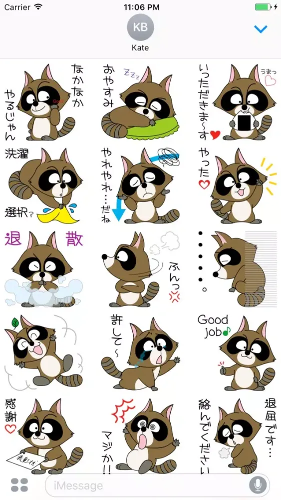 Anita The Racoon Dog Japanese Stickers Screenshots