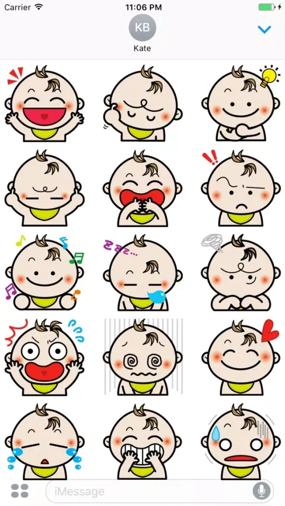 Captures d'écran de Baby MOMO Stickers