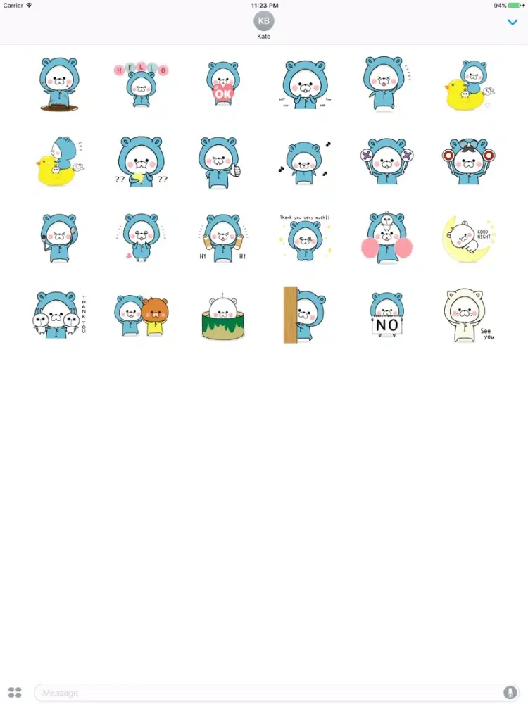 Ảnh chụp màn hình của Bin The Cutest Hoodie Bear Sticker iPad 