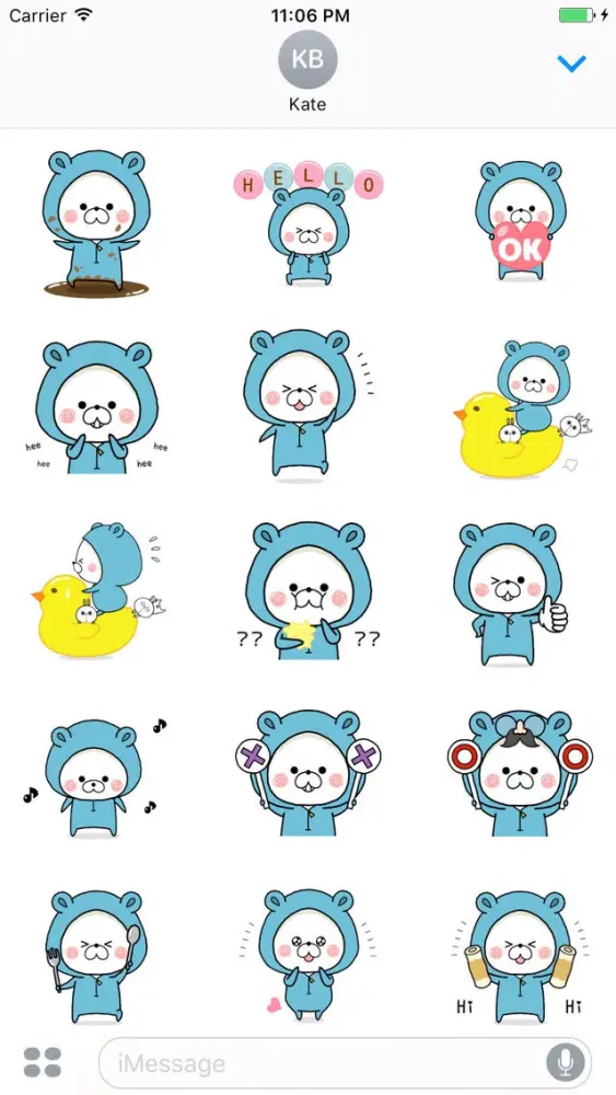 Ảnh chụp màn hình của Bin The Cutest Hoodie Bear Sticker