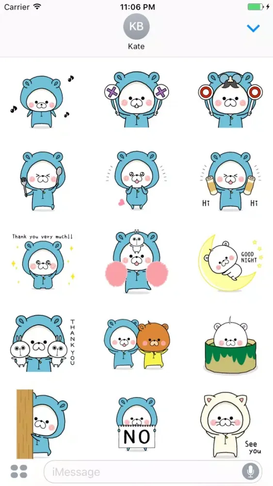 Ảnh chụp màn hình của Bin The Cutest Hoodie Bear Sticker