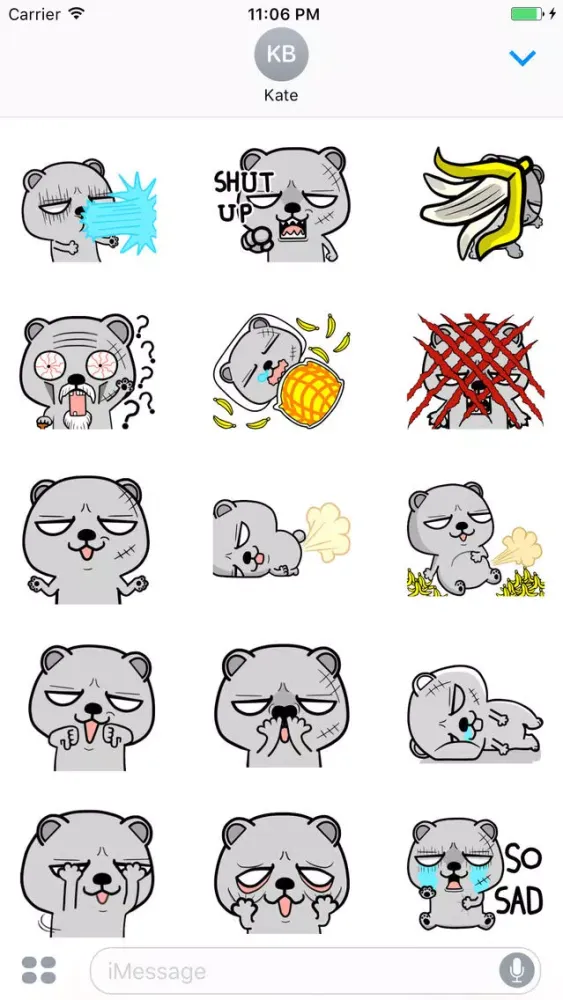 Brown Crazy Bear Sticker Vol 1 Screenshots