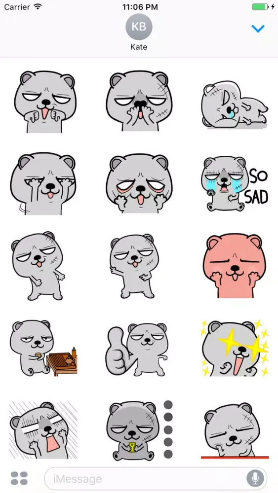 Brown Crazy Bear Sticker Vol 1 Screenshots