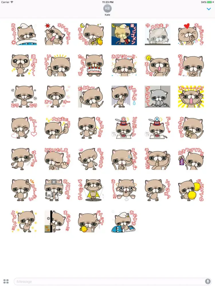 تصاویر Browny Sad Cat Japanese Vol 1 iPad 