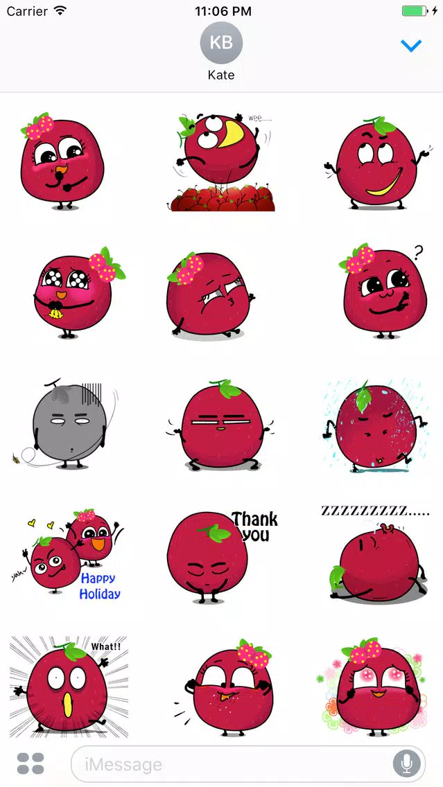 Cherril - Cherry Expression English Sticker Screenshots