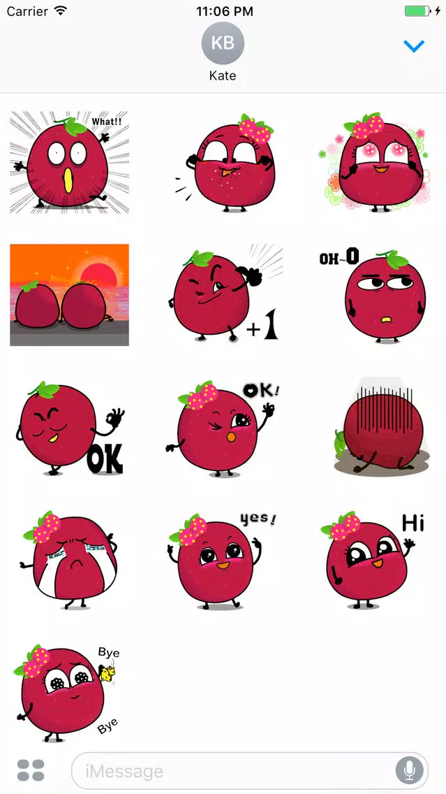Cherril - Cherry Expression English Sticker Screenshots