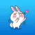 Chubby The Cute Rabbit Stickers