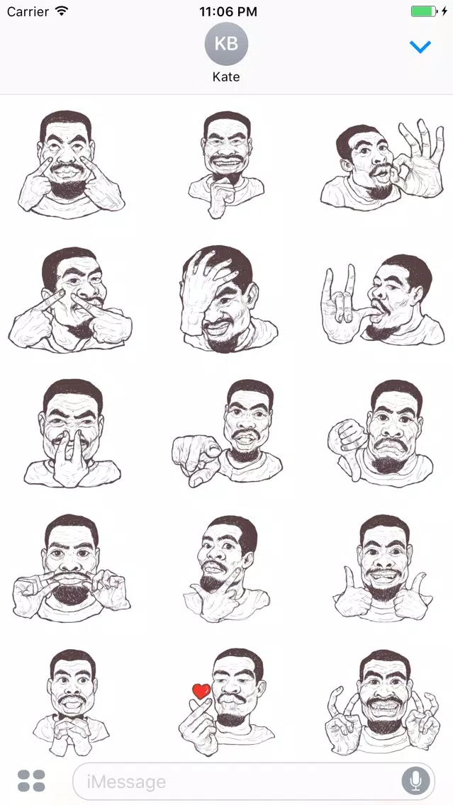 Captures d'écran de Funny Old Man Expression Sticker