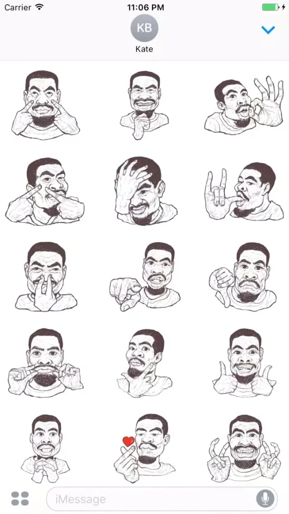Funny Old Man Expression Sticker سکرین شاٹس