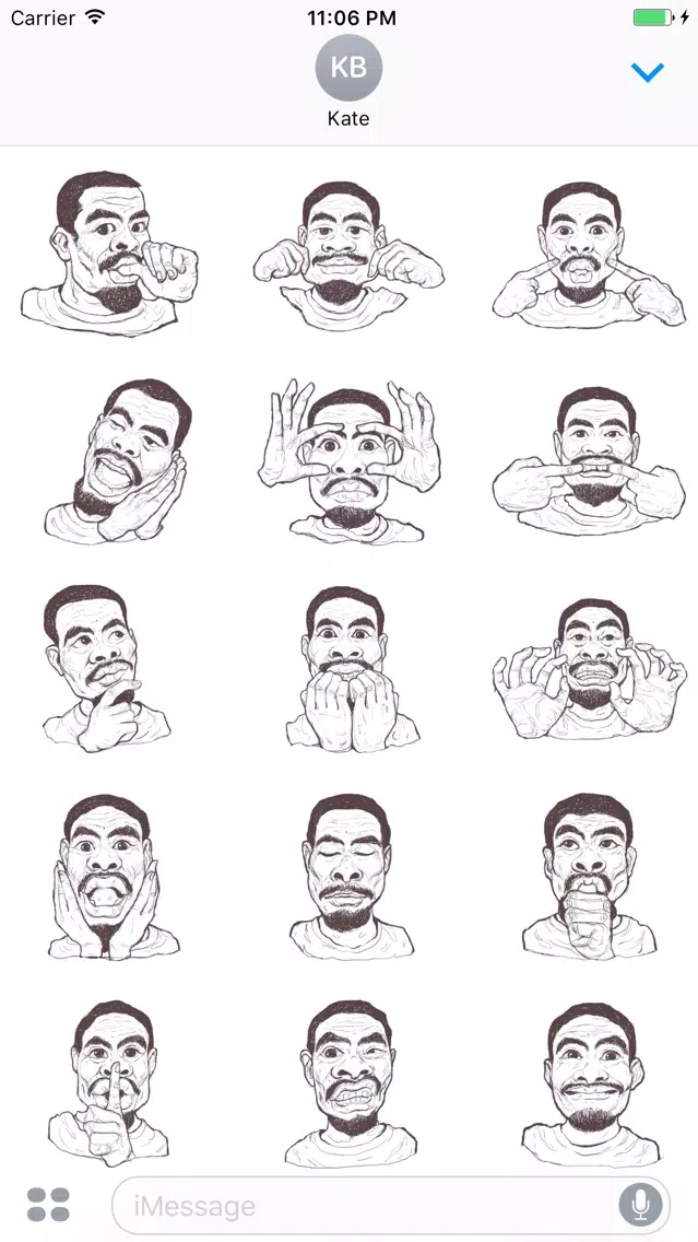 Captures d'écran de Funny Old Man Expression Sticker