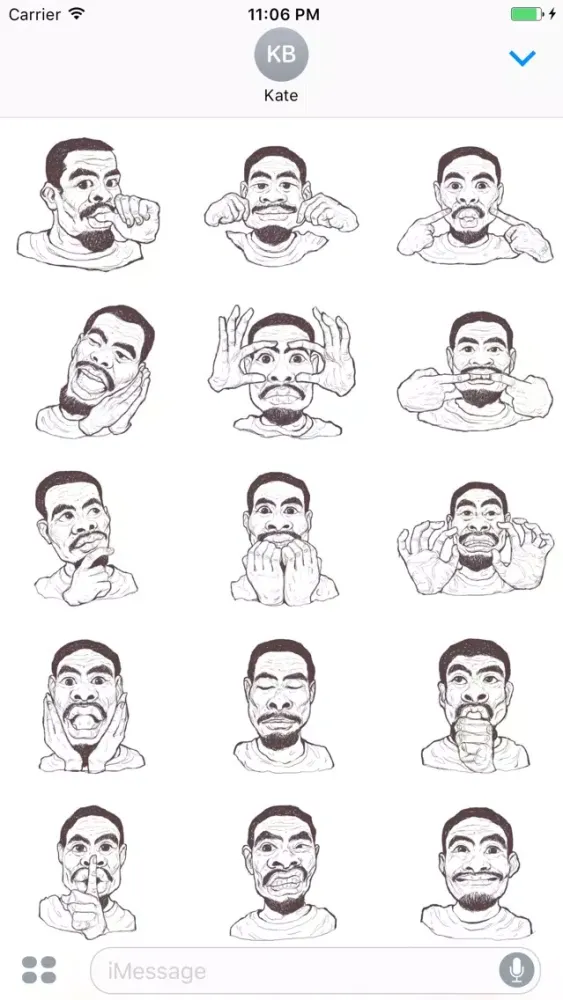 Funny Old Man Expression Sticker سکرین شاٹس