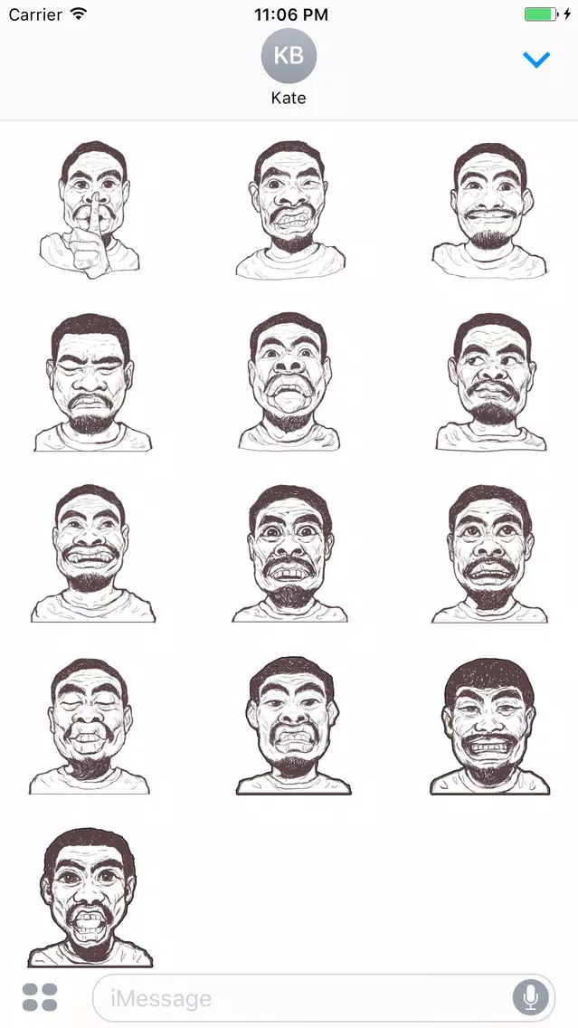 Captures d'écran de Funny Old Man Expression Sticker