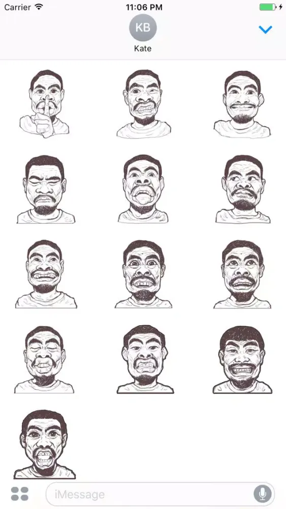 Funny Old Man Expression Sticker سکرین شاٹس