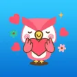 Lato The Pink Owl English Sticker