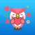 Lato The Pink Owl English Sticker