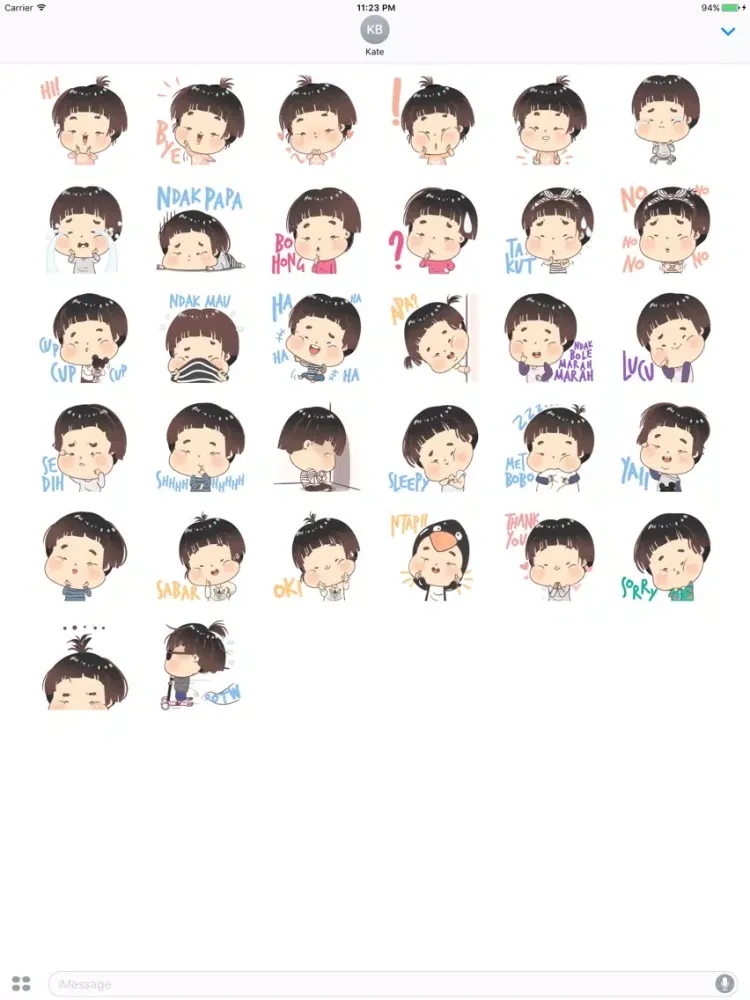 Capturas de tela do Little Baby Expression Stickers iPad 
