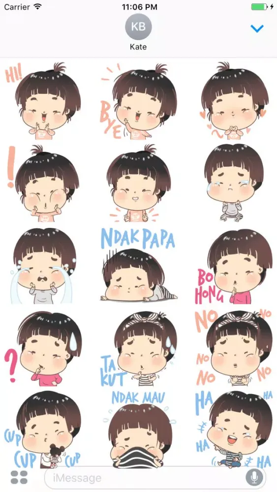 Capturas de tela do Little Baby Expression Stickers