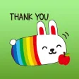 Lovely Bunny Wearing Custome English Sticker Lovely Bunny Wearing Custome English Sticker