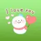 Lovely Snow Man English Sticker