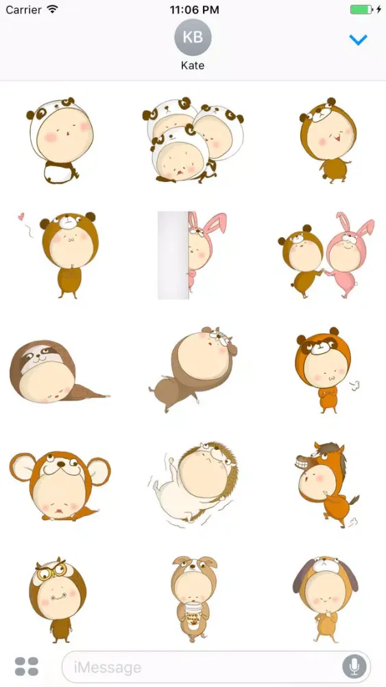 LovlyBaby Wearing Custome Sticker 스크린샷
