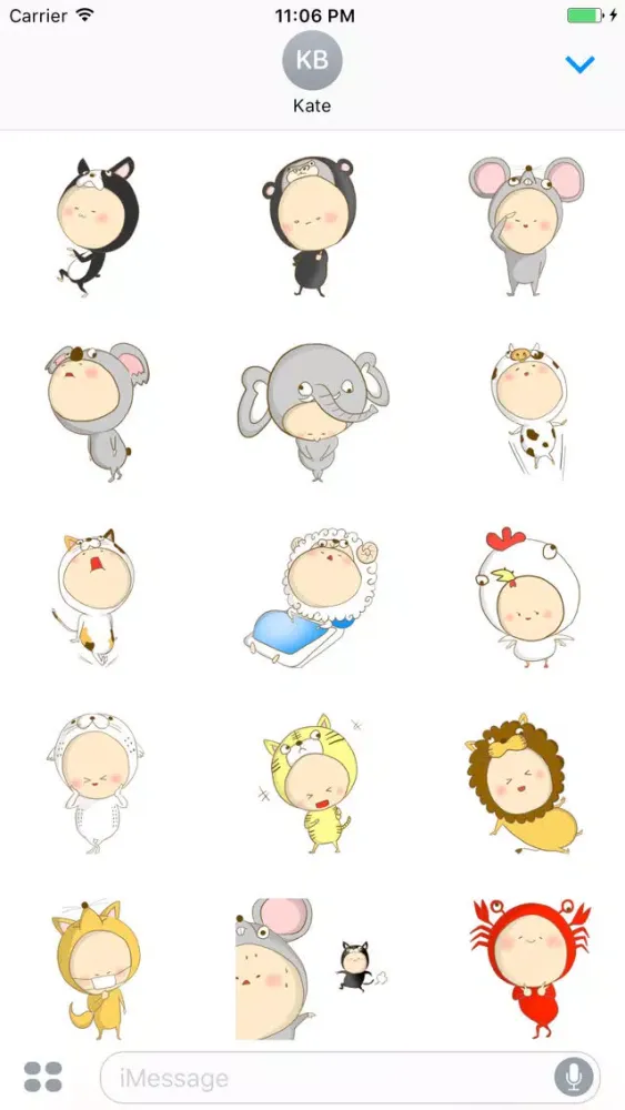 LovlyBaby Wearing Custome Sticker 스크린샷