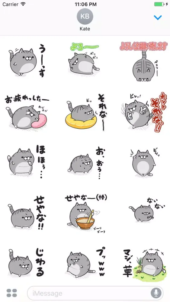 تصاویر Lyha The Brown Funny Cat Japanese Sticker Vol 3