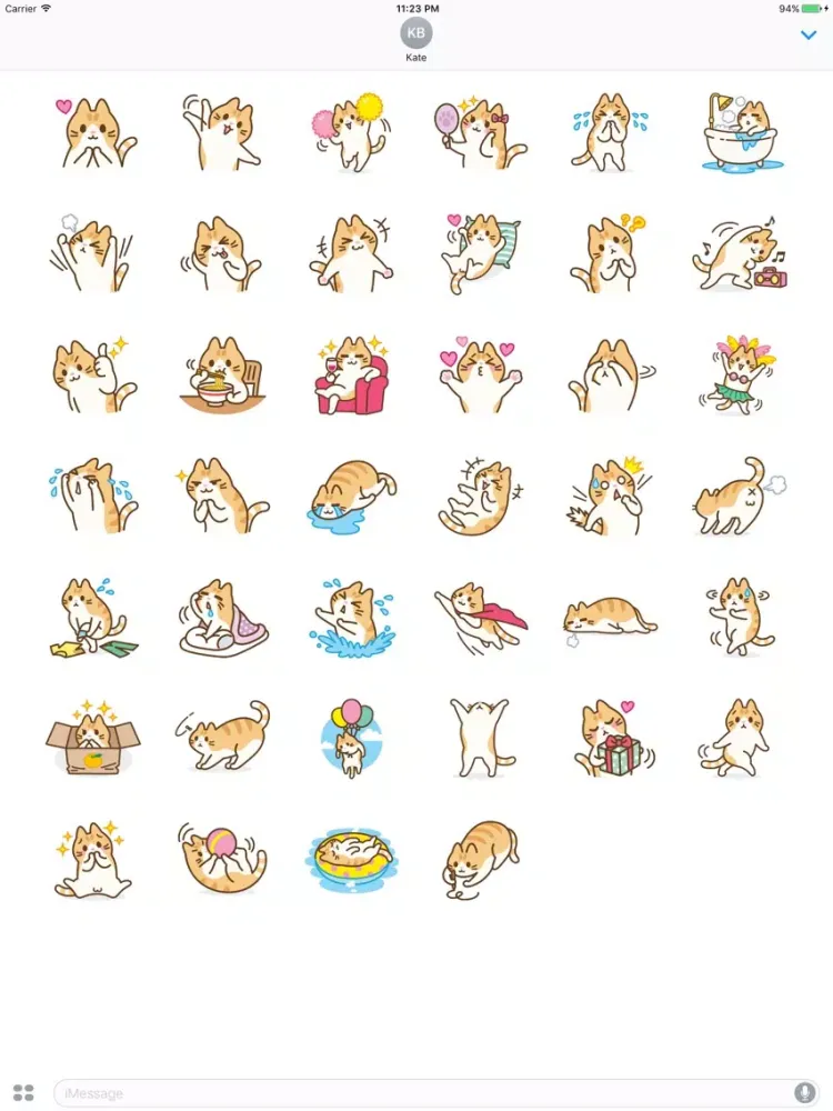 Miley The Lovely Funny Cat Sticker iPad  স্ক্রিনশট