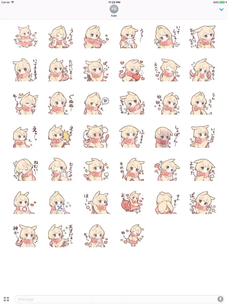 Capturas de pantalla de Mimi Bunny Cute Girl Japanese Sticker Vol 2 iPad 