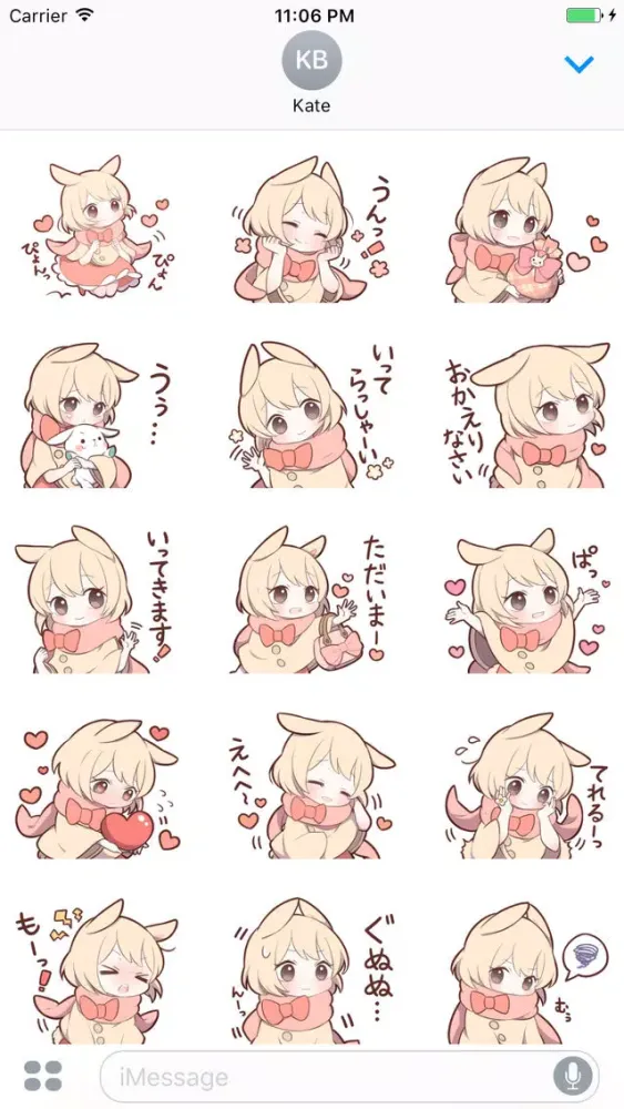 Capturas de pantalla de Mimi Bunny Cute Girl Japanese Sticker Vol 2