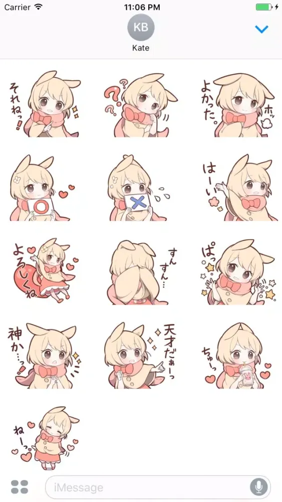 Capturas de pantalla de Mimi Bunny Cute Girl Japanese Sticker Vol 2