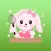 Mimi The Lovely Pink Bunny Girl Sticker